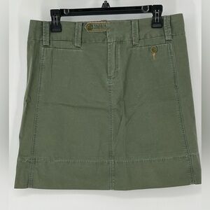 G1 SPRING GOODS NWT‎ MILITARY INSPIRED MINI SKIRT, Olive Green, WELL CONSTRUCTED